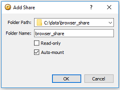 Create Share with VM