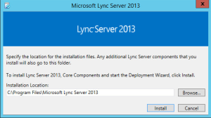 Lync 2013 FE Prep - 1 Start Install