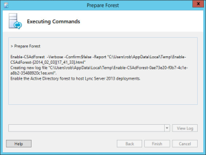 Lync 2013 FE Prep - 5 AD Prep Forest