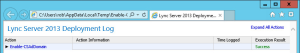 Lync 2013 FE Prep - 8 AD Prep Domain Log