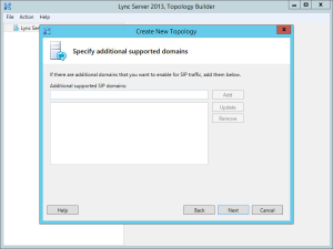 Lync 2013 FE Topology - 02 Additional SIP Domains