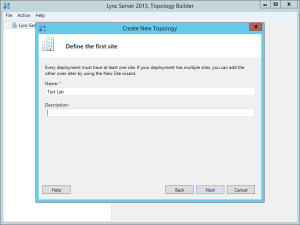 Lync 2013 FE Topology - 03 Define Site
