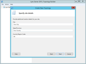 Lync 2013 FE Topology - 04 Site Details