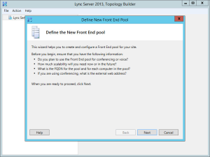 Lync 2013 FE Topology - 06 New Pool