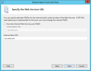 Lync 2013 FE Topology - 15 Web Services URL