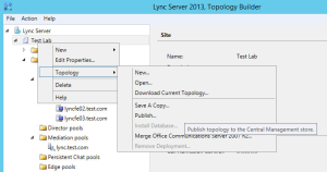 Lync 2013 FE Topology - 18 Choose Publish