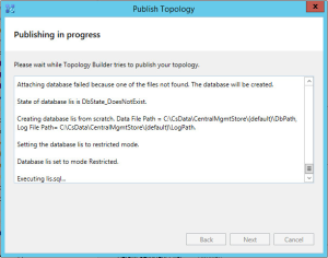 Lync 2013 FE Topology - 25 Publish Topology