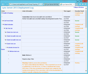 Lync 2013 FE Topology - 27 Publish Topology Logs