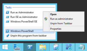 Running PowerShell as an administrator