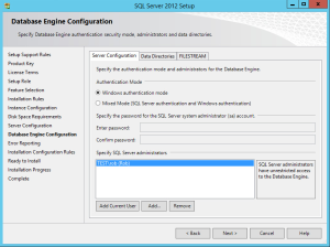 SQL Server 2012 - Setup SQL Authentication